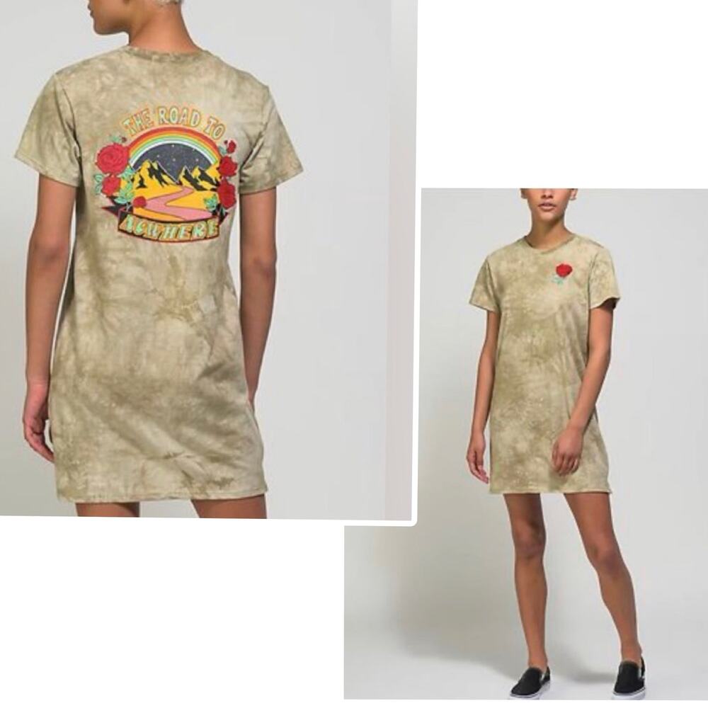 Empyre Benee Road To Nowhere T Shirt Dress Large Boho Hippie Granola Festival